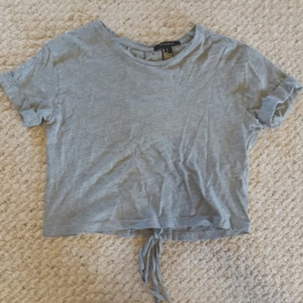 Gray Crop Top